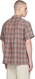 De Bonne Facture Red & Brown Check Shirt