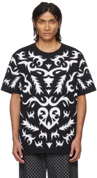 Balmain Black & White Laser-Cut T-Shirt