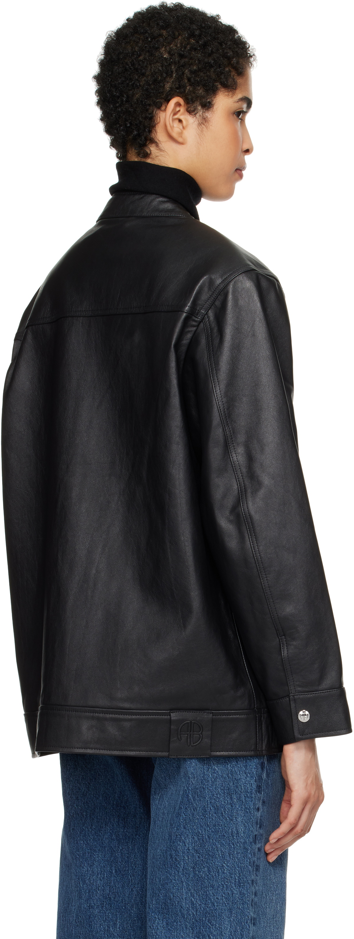 ANINE BING Black Henry Leather Jacket ANINE BING