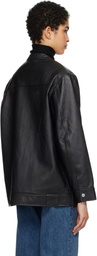 ANINE BING Black Henry Leather Jacket