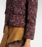 Etro Cropped cotton-blend bouclé jacket