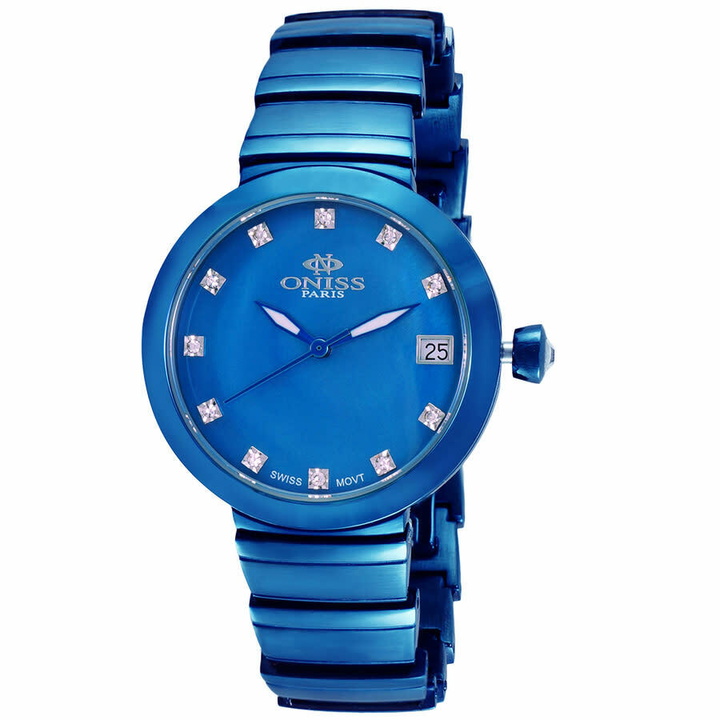 Photo: Oniss ON5559SS Quartz Blue Dial Ladies Watch ON5559SSIPBU