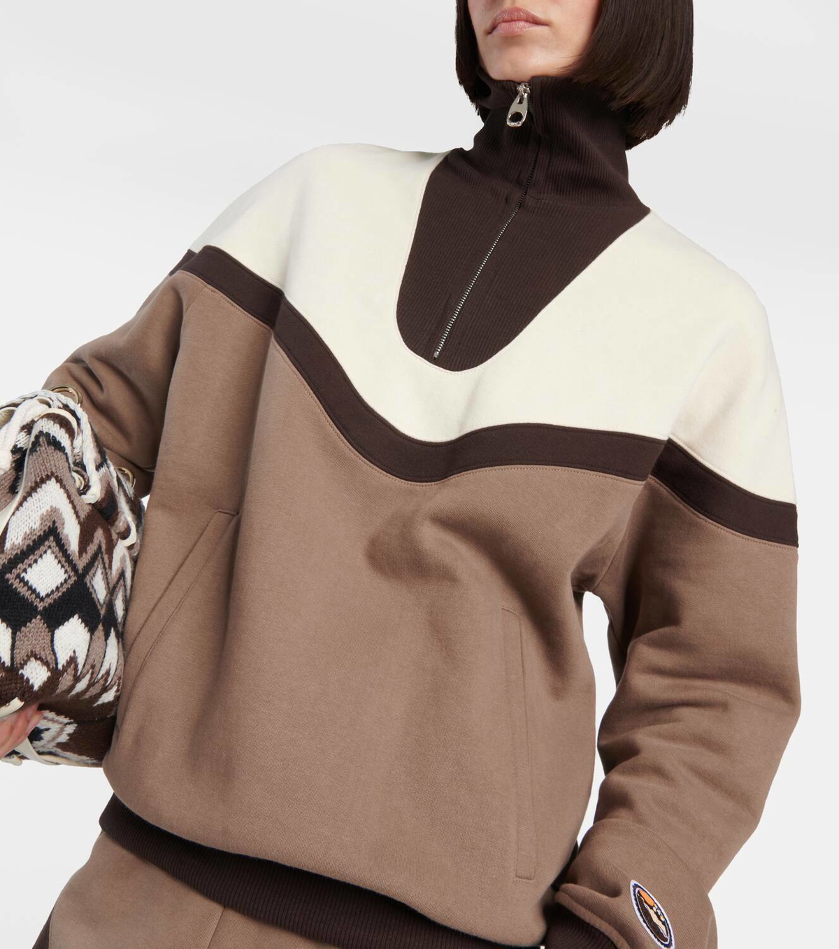 Chloé Colorblocked cotton sweatshirt