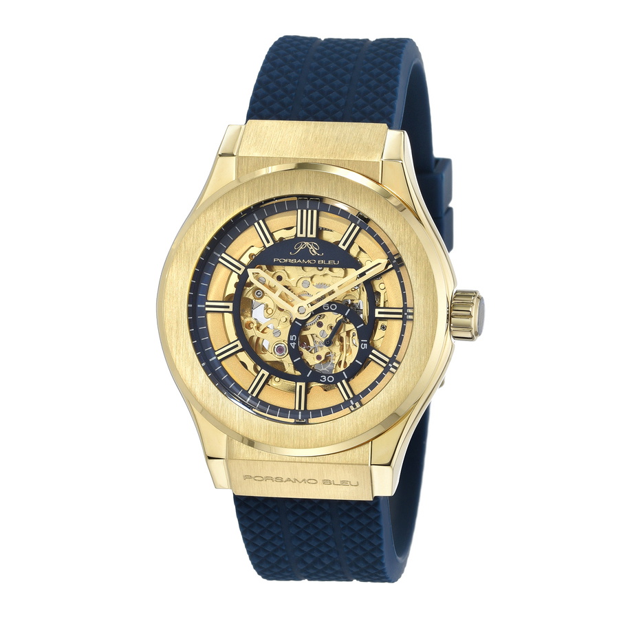 Porsamo Bleu Cruz Automatic Gold Dial Mens Watch 1222CCRR
