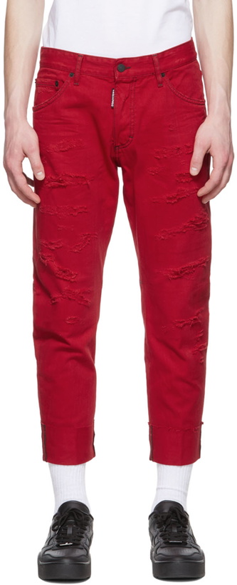 Photo: Dsquared2 Red 5-Pocket Jeans