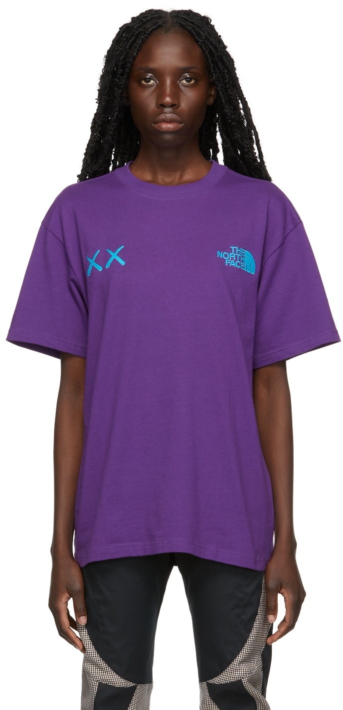 The North Face Purple KAWS Edition Logo T-Shirt The North Face