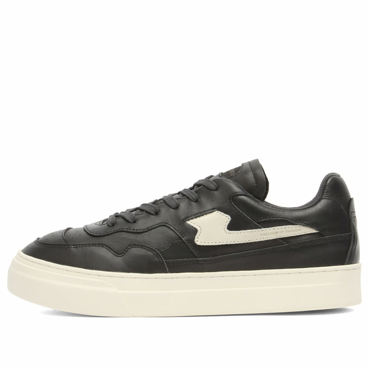 Photo: Stepney Workers Club Men's OMNI Pearl S-Strike Leather in Black Cream