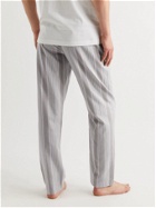 HANRO - Night & Day Striped Cotton and Lyocell-Blend Twill Pyjama Trousers - Gray