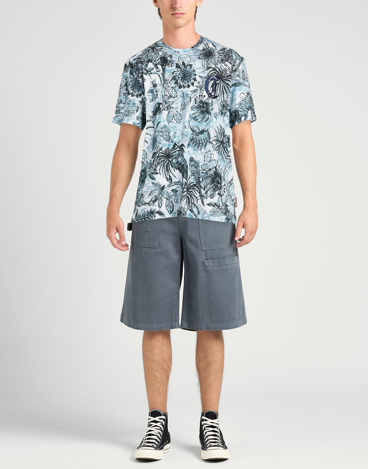 Just Cavalli Mens T-shirt Sky in Blue