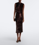 Simkhai Nikki sequined midi skirt