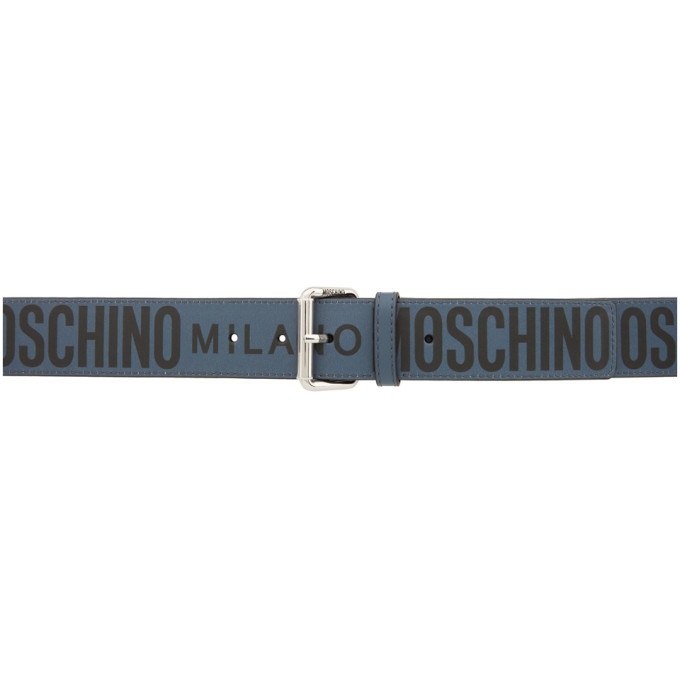 Photo: Moschino Grey Logo Belt