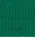 MC2 Saint Barth Man Green Cashmere Blend Hat Wengen With St. Barth Embroidery