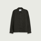 NN07 Men's Reed Yarn Dyed Stripe Overshirt in Shadow Moss