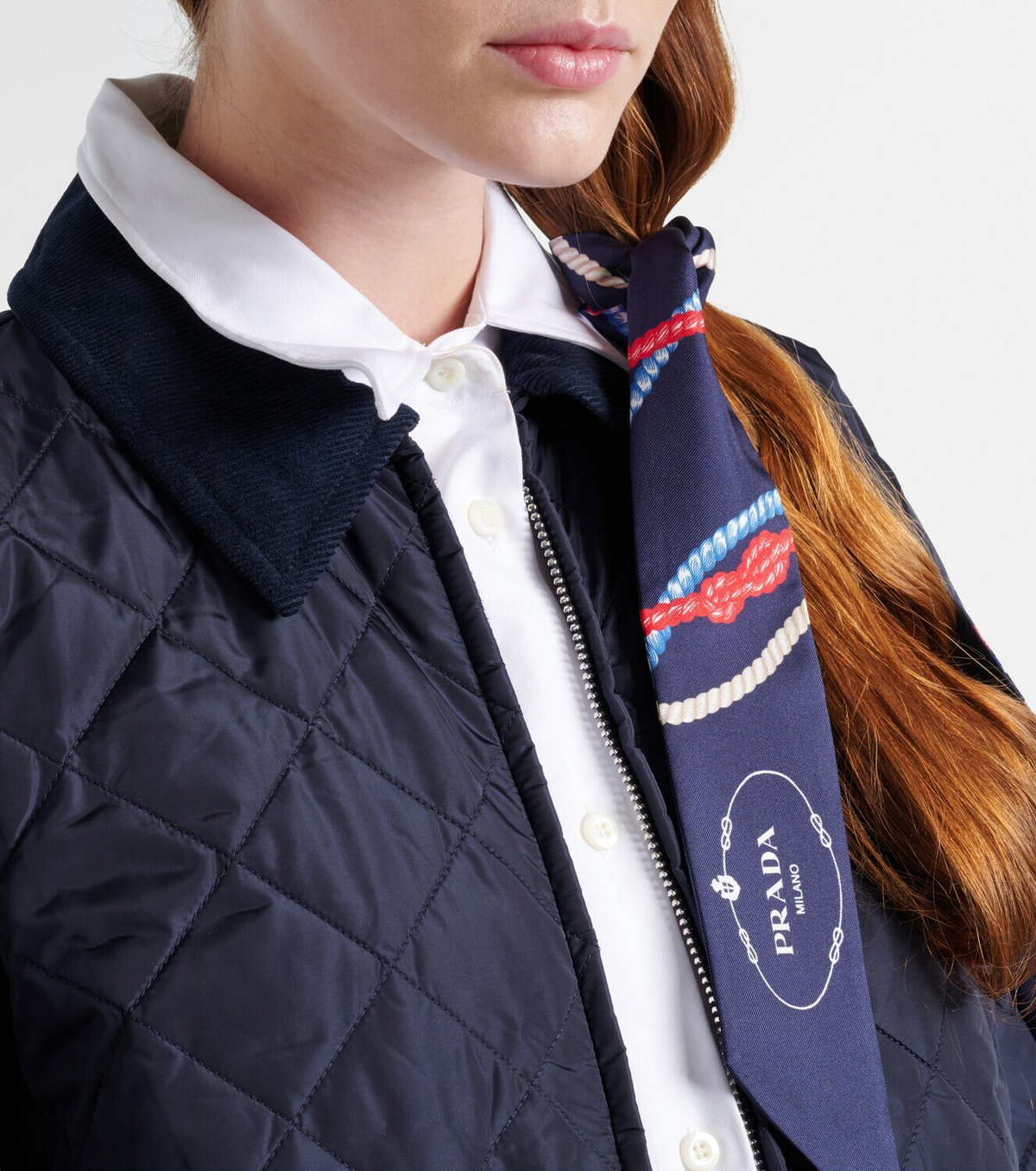 Prada Printed silk twill scarf
