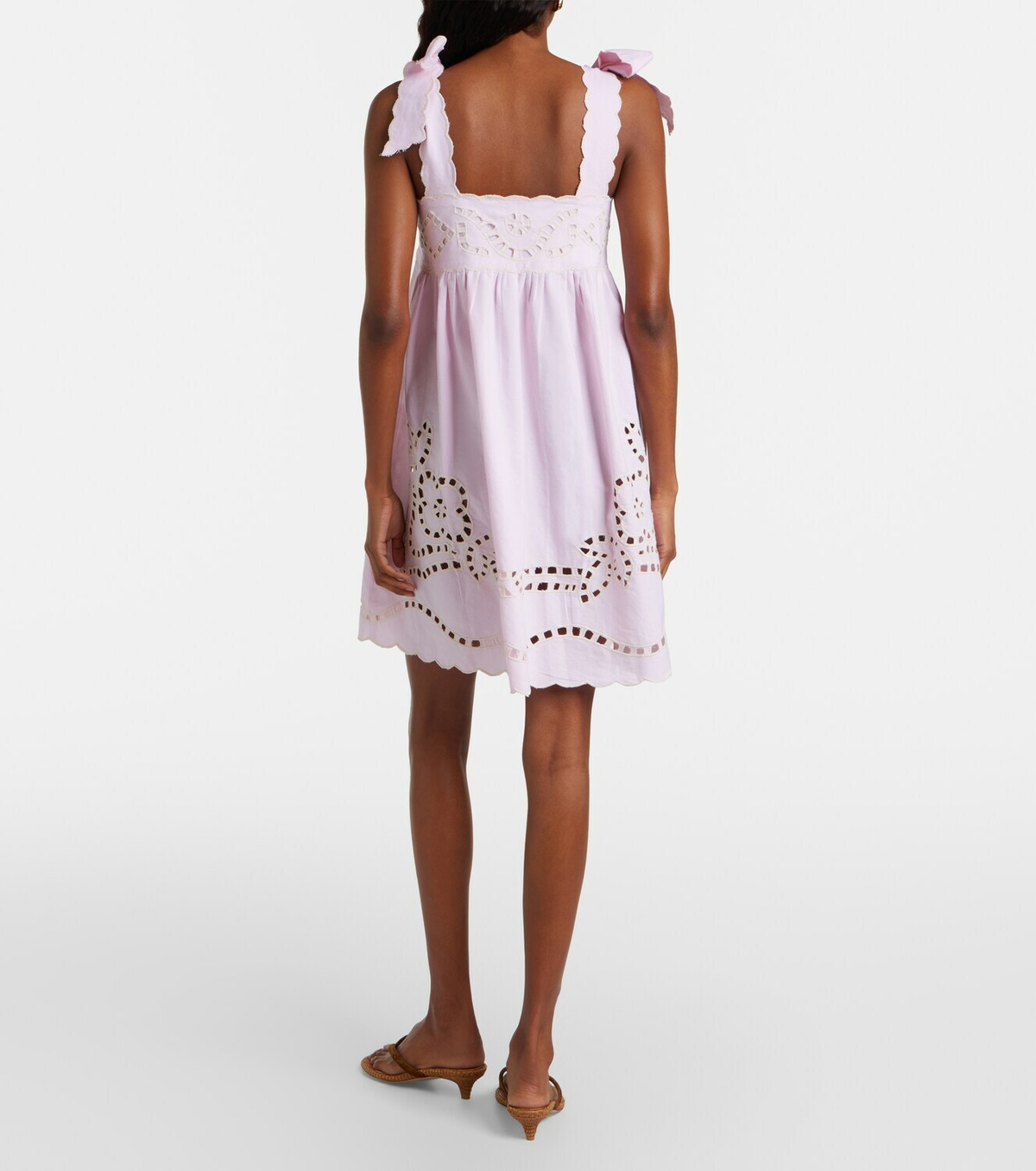 Juliet Dunn Broderie anglaise cotton minidress