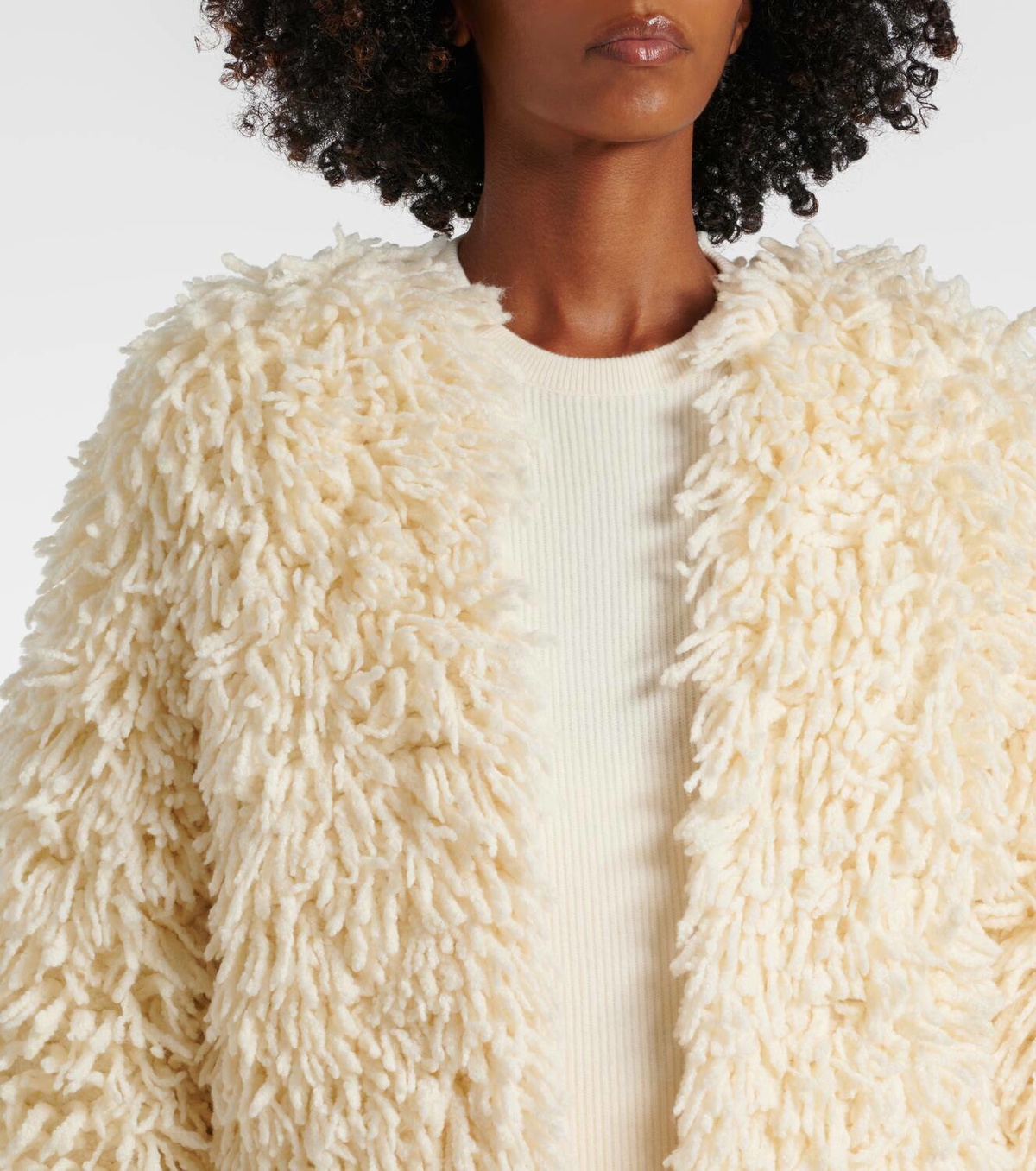 Fforme Van fringed wool-blend jacket
