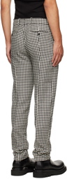 Alexander McQueen Black & White Dogtooth Cigarette Trousers