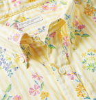 Engineered Garments - Button-Down Collar Floral-Print Striped Cotton Shirt - Yellow