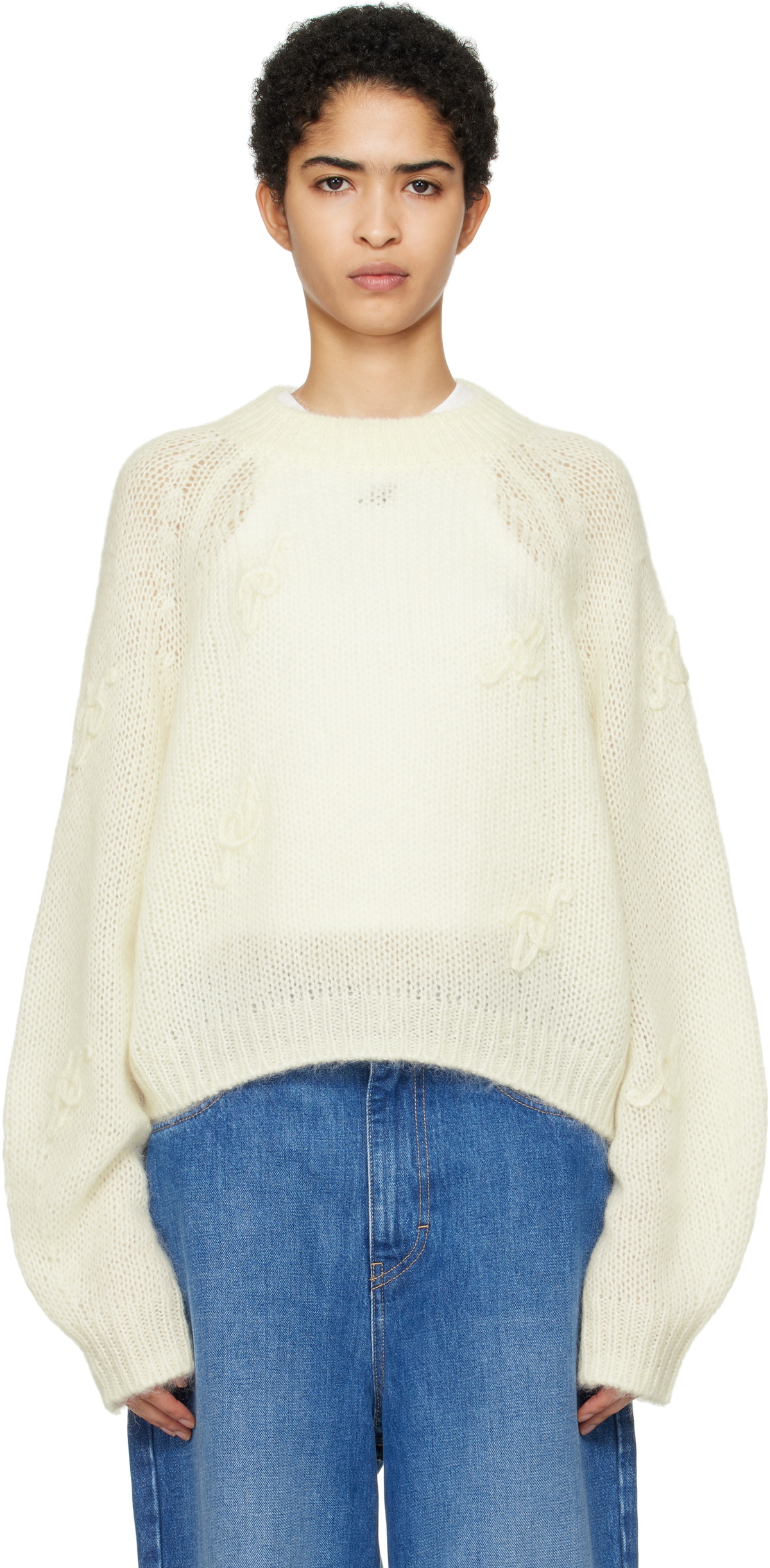 Axel Arigato Off-White 'Greys Embroidered' Sweater