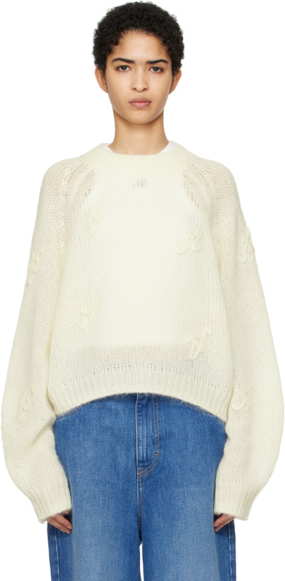 Photo: Axel Arigato Off-White 'Greys Embroidered' Sweater