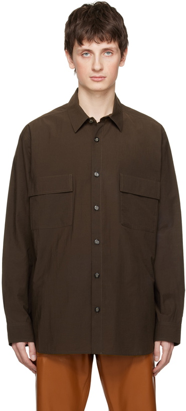 Photo: Nanushka Brown Jari Shirt