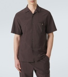 Umit Benan Havana silk-blend bowling shirt