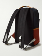 Master-Piece - Link Colour-Block Leather and Webbing-Trimmed Nylon Backpack