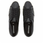 Superga Men's 2750 Tumbled Leather Sneakers in Black/White