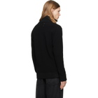 Maison Margiela Black Knit Zip-Up Sweater
