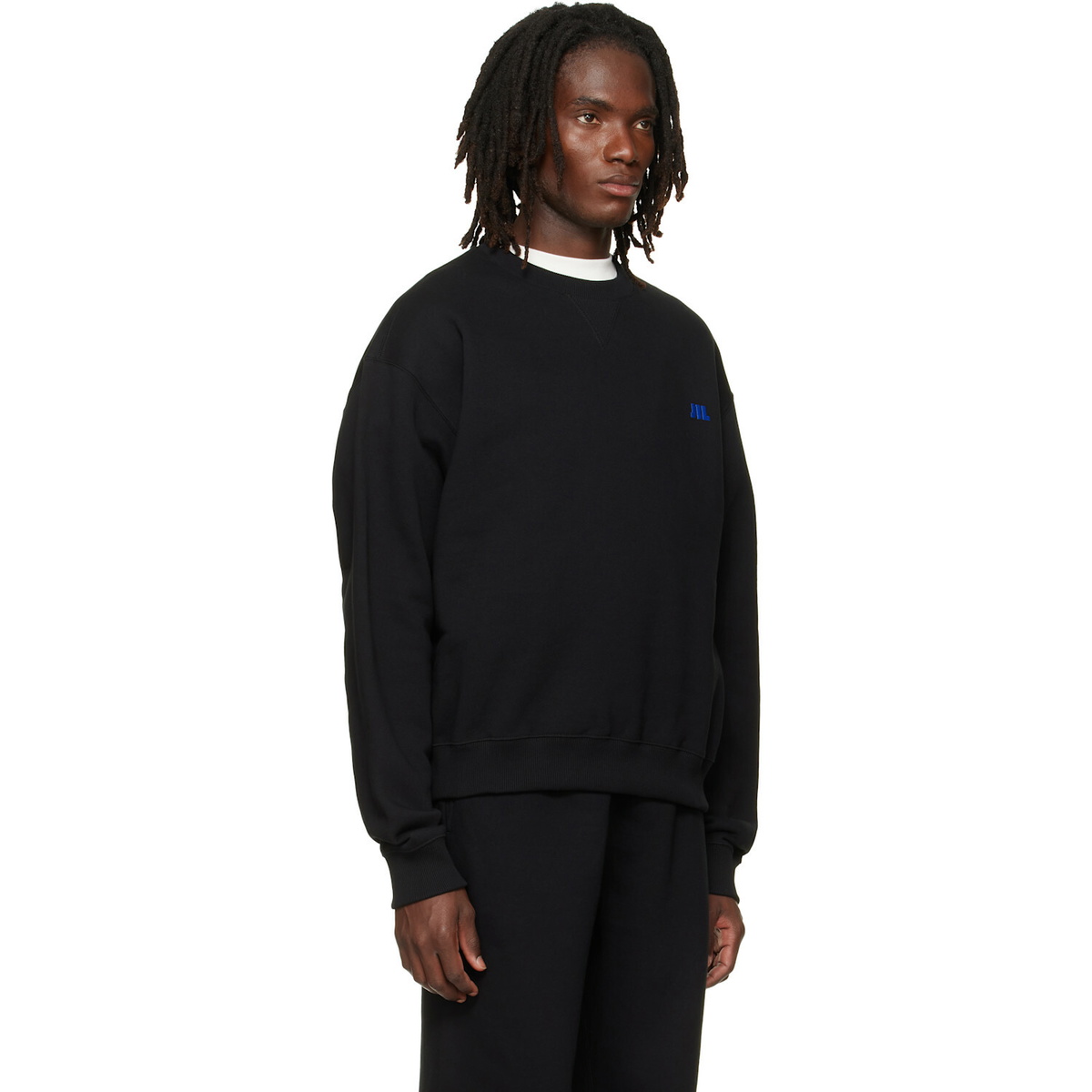 Jil Sander Black Cotton Crew-Neck Sweatshirt