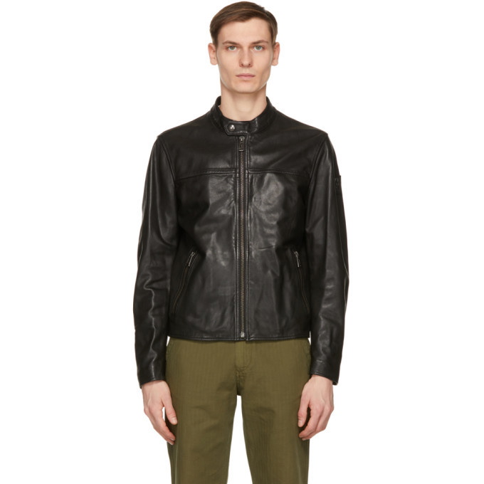 Photo: Belstaff Black Leather Pelham Jacket