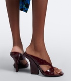 Dries Van Noten Patent leather wedge mules