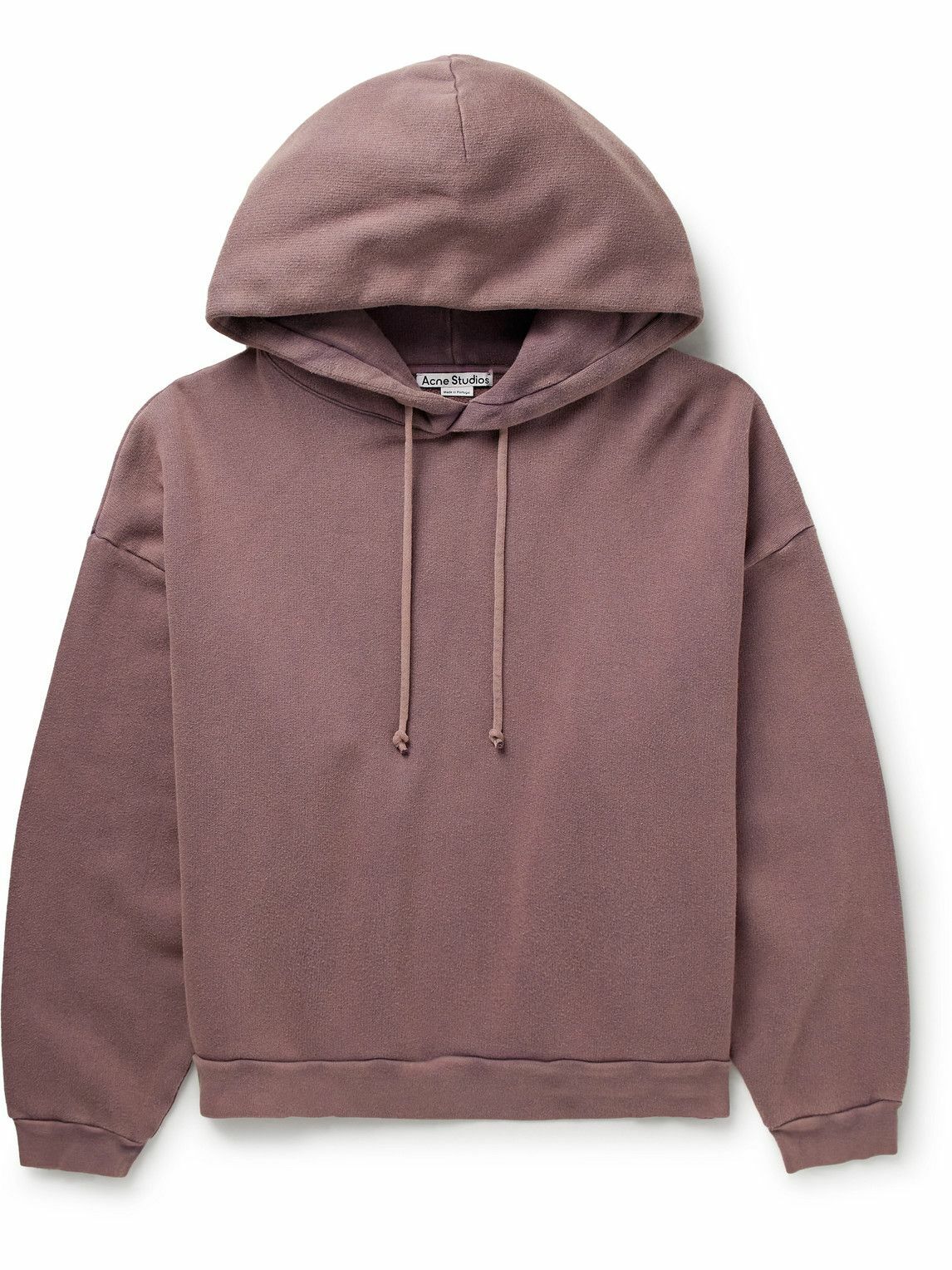 Acne Studios - Fester H Logo-Appliquéd Cotton-Jersey Hoodie - Pink