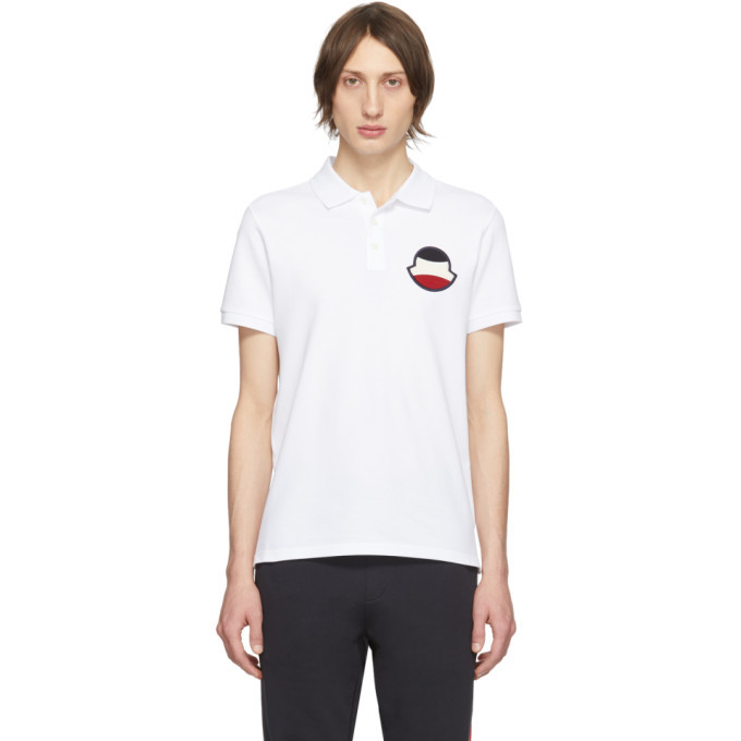 Photo: Moncler White Manica Corta Maglia Polo