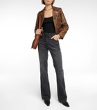Golden Goose - Leopard-print leather biker jacket