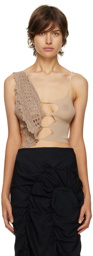 Rui Beige Cut Out Tank Top