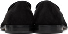 Ferragamo Black Gancini Ornament Loafers