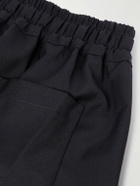 Saman Amel - Straight-Leg Wool DrawstringTrousers - Blue