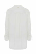 TwinSet Oversized Poplin Shirt With Embroidery