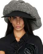 Junya Watanabe Black & White Wool Houndstooth Hat