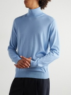 Zegna - Cashmere and Silk-Blend Rollneck Sweater - Blue