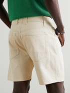 Drake's - Straight-Leg Pleated Cotton-Twill Shorts - Neutrals