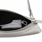 GCDS Women's Comma Notte Mirror Bag in Silver