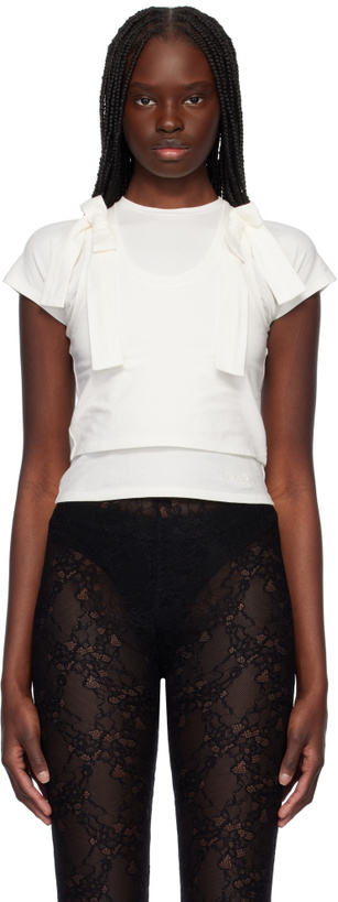 Photo: AMBUSH White Layered Ribbon Baby T-shirt