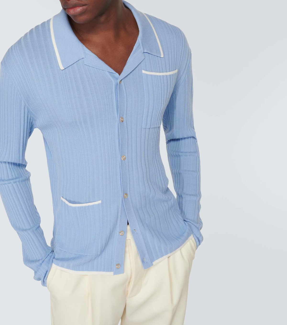King & Tuckfield Striped wool shirt