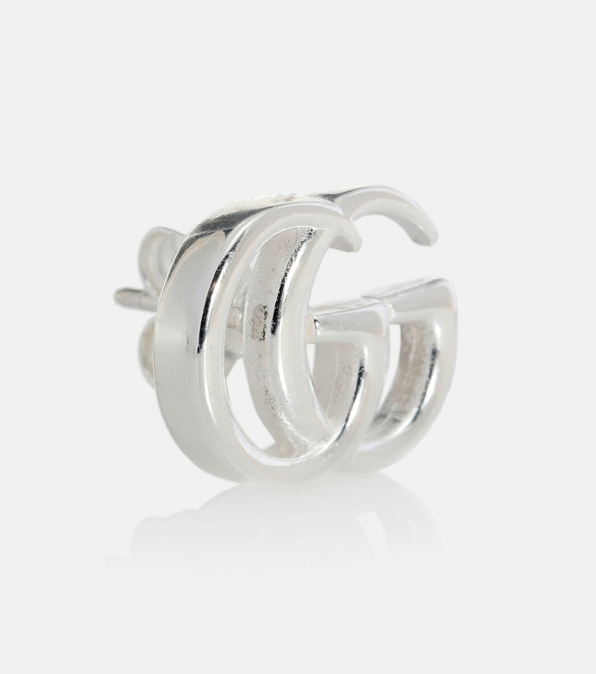 Gucci Silver Double G and Flower Earrings set Gucci - Double G embellished clip-on earrings Gucci main image 3