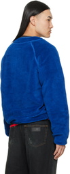 MM6 Maison Margiela Blue Teddy Fleece Sweatshirt