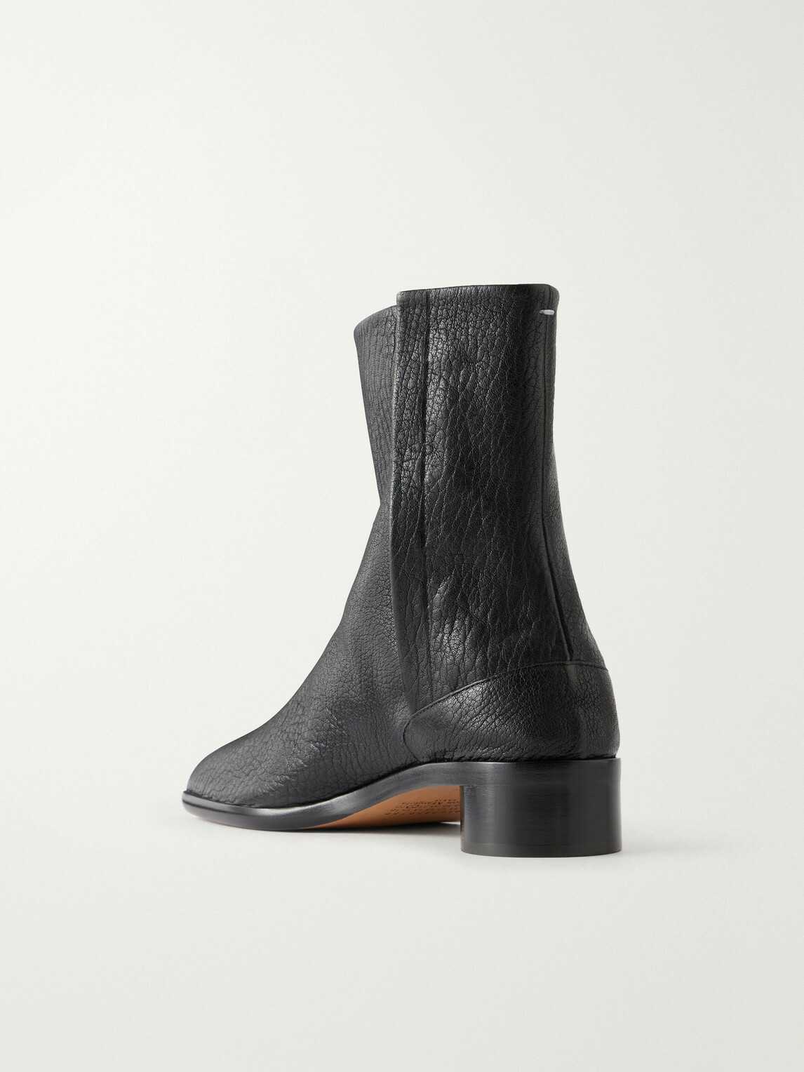 Maison Margiela - Tabi Split-Toe Full-Grain Leather Boots - Black