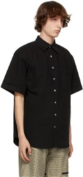 Schnayderman's Black Denim Oversized Short Sleeve Shirt