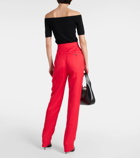 Alexander McQueen High-rise twill straight pants